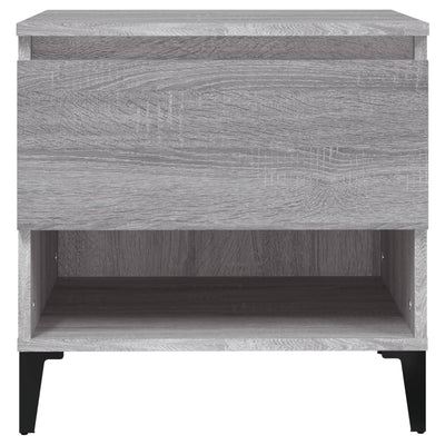 Sivupöydät 2 kpl harmaa Sonoma 50x46x50 cm tekninen puu