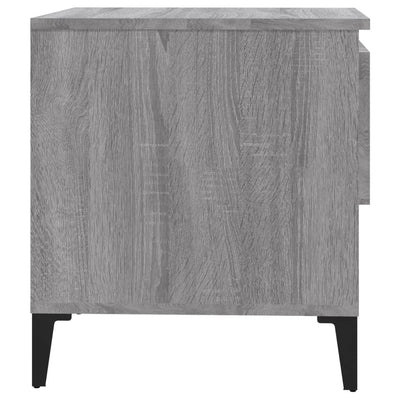 Sivupöydät 2 kpl harmaa Sonoma 50x46x50 cm tekninen puu