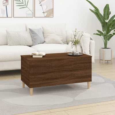 Sohvapöytä ruskea tammi 90x44,5x45 cm tekninen puu