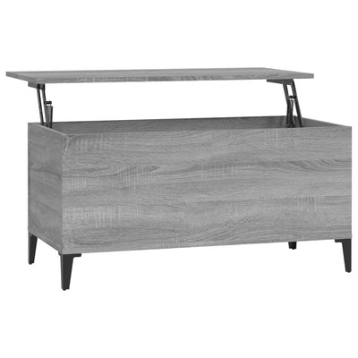 Sohvapöytä harmaa Sonoma 90x44,5x45 cm tekninen puu