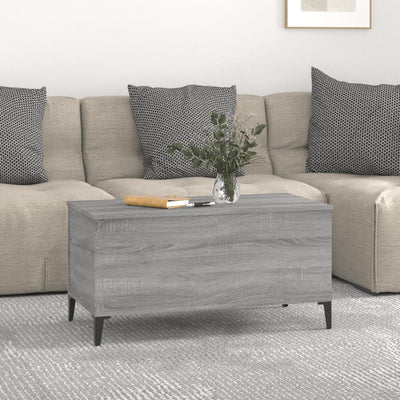Sohvapöytä harmaa Sonoma 90x44,5x45 cm tekninen puu