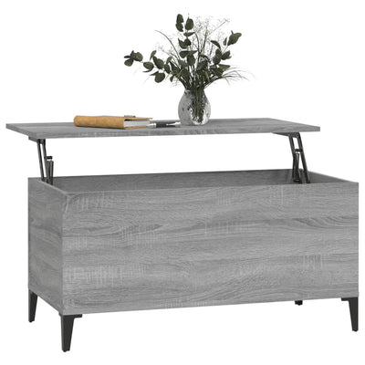 Sohvapöytä harmaa Sonoma 90x44,5x45 cm tekninen puu