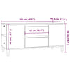 TV-taso musta 102x44,5x50 cm tekninen puu