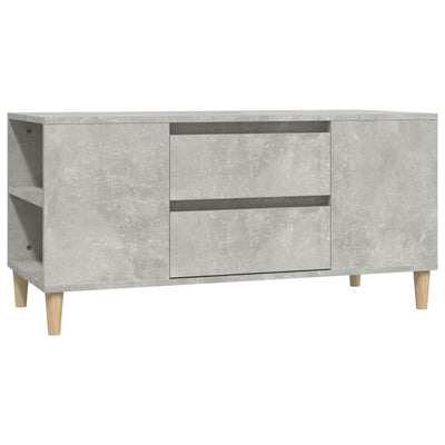 TV-taso betoninharmaa 102x44,5x50 cm tekninen puu