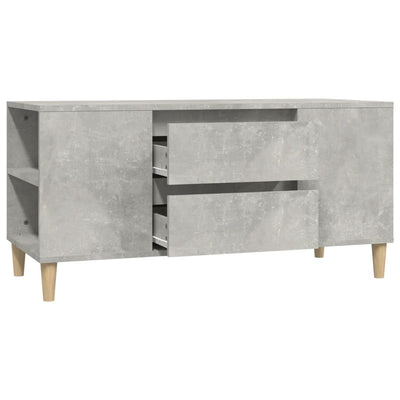 TV-taso betoninharmaa 102x44,5x50 cm tekninen puu