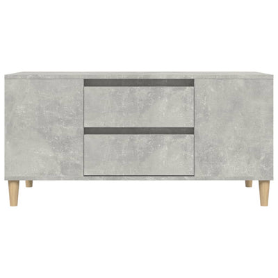 TV-taso betoninharmaa 102x44,5x50 cm tekninen puu