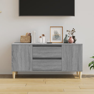 TV-taso harmaa Sonoma 102x44,5x50 cm tekninen puu