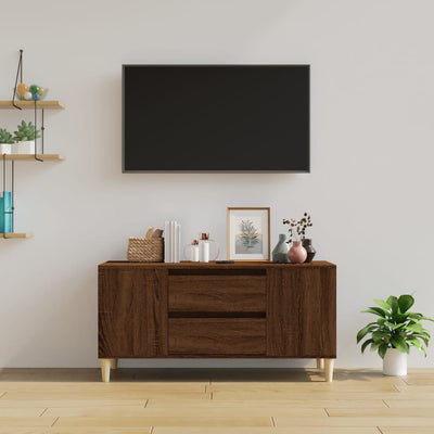 TV-taso ruskea tammi 102x44,5x50 cm tekninen puu