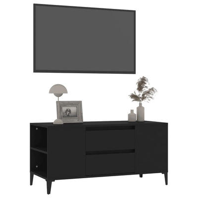 TV-taso musta 102x44,5x50 cm tekninen puu