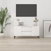 TV-taso korkeakiilto valkoinen 102x44,5x50 cm tekninen puu