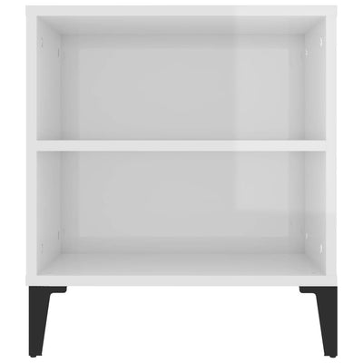 TV-taso korkeakiilto valkoinen 102x44,5x50 cm tekninen puu