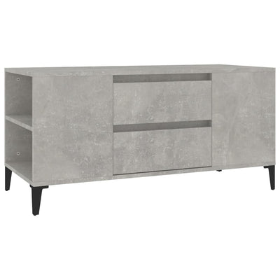 TV-taso betoninharmaa 102x44,5x50 cm tekninen puu