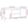 TV-taso harmaa Sonoma 102x44,5x50 cm tekninen puu