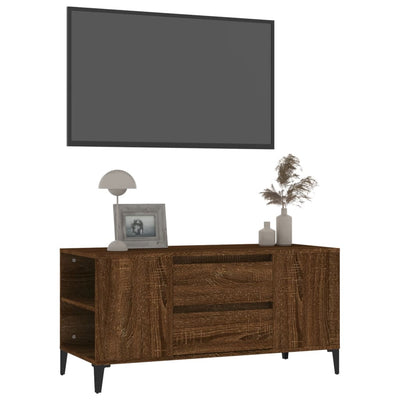 TV-taso ruskea tammi 102x44,5x50 cm tekninen puu