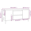TV-taso ruskea tammi 102x44,5x50 cm tekninen puu