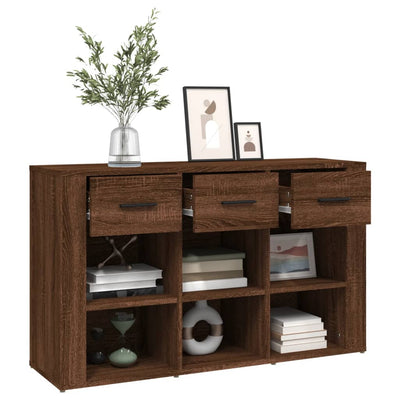 Senkki ruskea tammi 100x30x59,5 cm tekninen puu