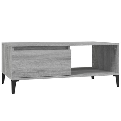 Sohvapöytä harmaa Sonoma 90x50x36,5 cm tekninen puu