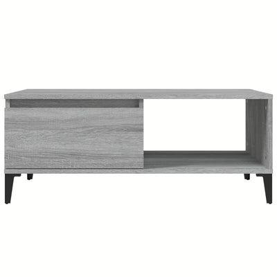 Sohvapöytä harmaa Sonoma 90x50x36,5 cm tekninen puu