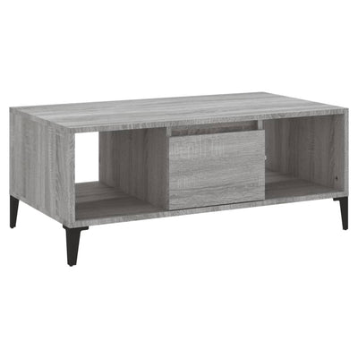 Sohvapöytä harmaa Sonoma 90x50x36,5 cm tekninen puu