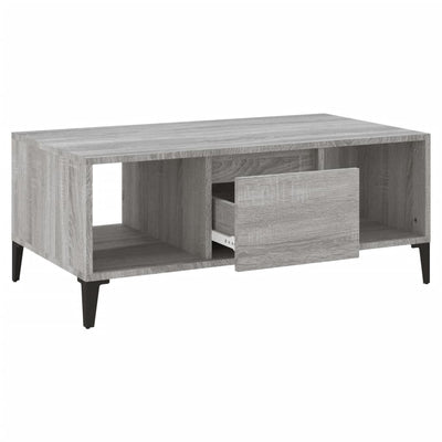 Sohvapöytä harmaa Sonoma 90x50x36,5 cm tekninen puu