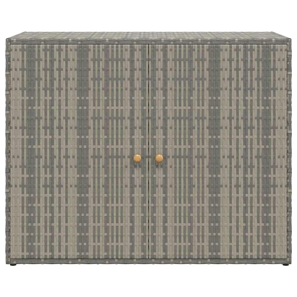 Harmaa puutarhan säilytyskaappi Butila 100x55,5x80cm (polyrottinki)