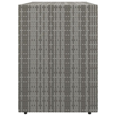 Puutarhan säilytyskaappi harmaa 100x55,5x80 cm polyrottinki