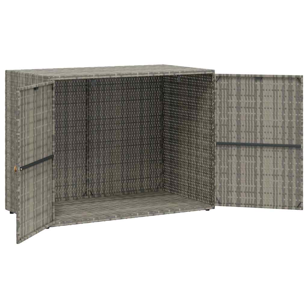 Harmaa puutarhan säilytyskaappi Butila 100x55,5x80cm (polyrottinki)