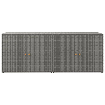 Puutarhan säilytyskaappi harmaa 198x55,5x80 cm polyrottinki