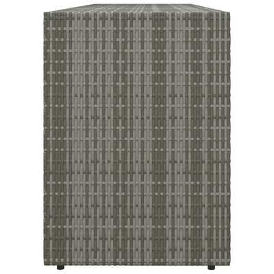Puutarhan säilytyskaappi harmaa 198x55,5x80 cm polyrottinki