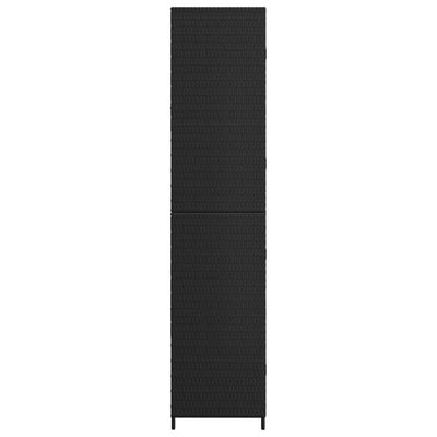 Puutarhan säilytyskaappi musta 59x40x180 cm polyrottinki