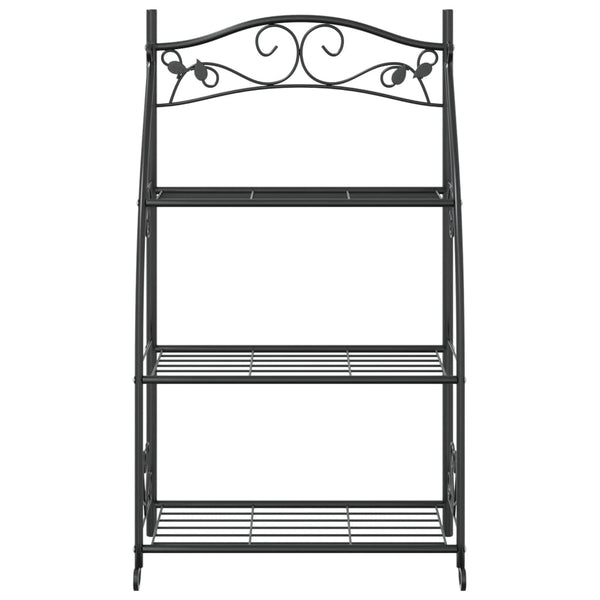 Musta kukkateline Gezo 56x30x96cm (teräs)
