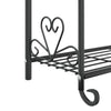 Musta kukkateline Gezo 56x30x96cm (teräs)