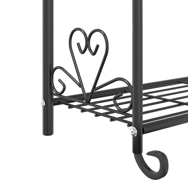 Musta kukkateline Gezo 56x30x96cm (teräs)
