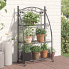 Musta kukkateline Gezo 56x30x96cm (teräs)