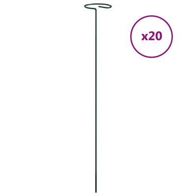 Puutarhan kasvituet 20 kpl vihreä 40 cm teräs