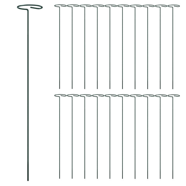 Vihreä puutarhan kasvituet Ilelida 40cm (20 kpl teräs)