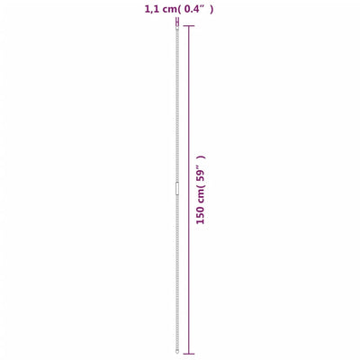 Kasvituet 30 kpl vihreä 150 cm teräs