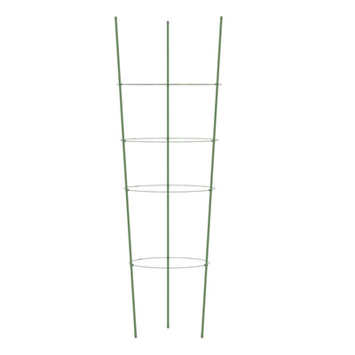 Puutarhan kasvituet 4 rengasta 5 kpl vihreä 90 cm teräs