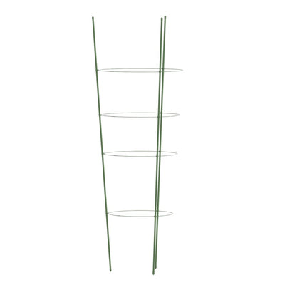 Puutarhan kasvituet 4 rengasta 5 kpl vihreä 90 cm teräs