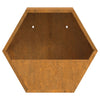 Ruoste corten teräs kukkalaatikot Wes 30x10x25cm (2 kpl)