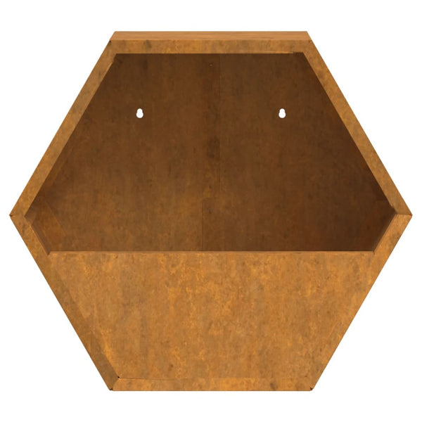Ruoste corten teräs kukkalaatikot Wes 30x10x25cm (2 kpl)