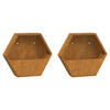Ruoste corten teräs kukkalaatikot Wes 46x10x40cm (2 kpl)