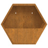 Ruoste corten teräs kukkalaatikot Wes 46x10x40cm (2 kpl)