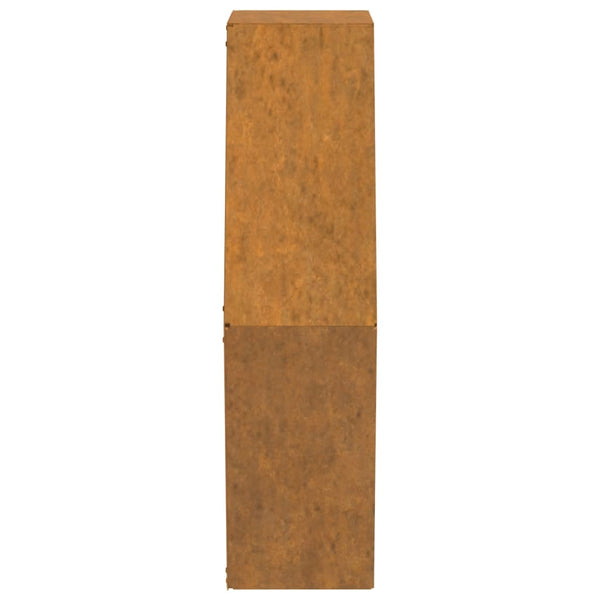 Ruoste corten teräs kukkalaatikot Wes 46x10x40cm (2 kpl)
