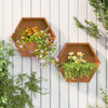 Ruoste corten teräs kukkalaatikot Wes 46x10x40cm (2 kpl)
