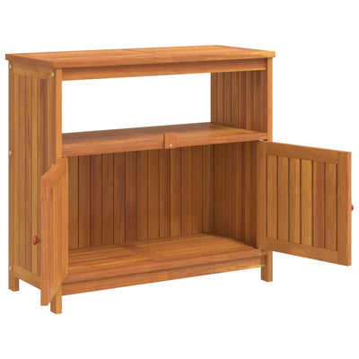 Konsolipöytä ulos 80x35x75 cm täysi akasiapuu