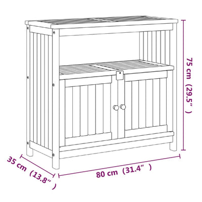 Konsolipöytä ulos 80x35x75 cm täysi akasiapuu