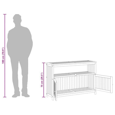 Konsolipöytä ulos Zozo 110x35x75cm (akasiapuu)