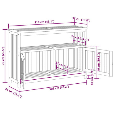 Konsolipöytä ulos Zozo 110x35x75cm (akasiapuu)