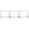 2-tasoinen Rengasteline 3 kpl hopea 110x40x110 cm teräs